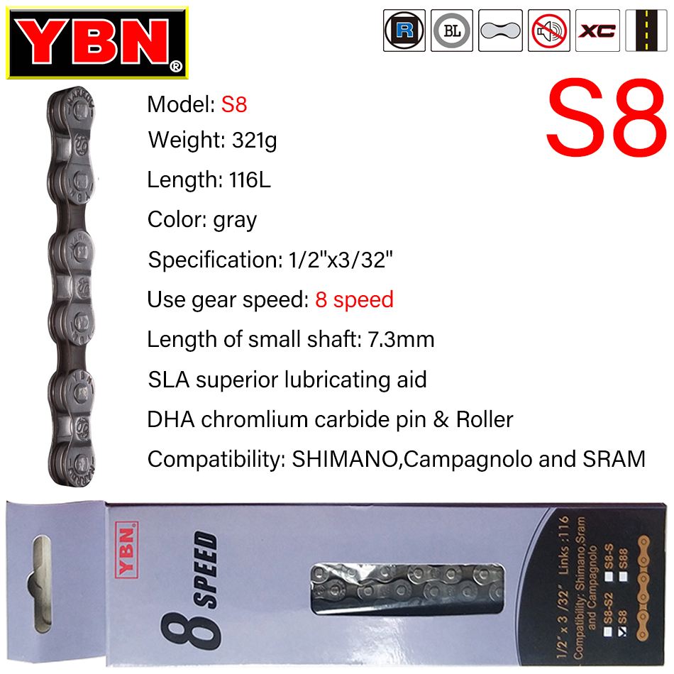 YBN Bicycle Chain 8/9/10/11/12 - Cassette 11 Speed review and price